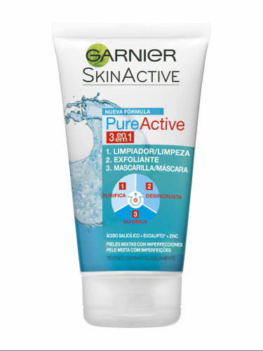 Garnier Skin Active Pure Active Gel 3 en 1 - 150 ml
