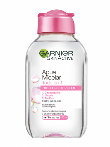 Garnier Skin Active Agua Micelar Clásica Formato Viaje para Pieles Normales Todo en Uno - 100 ml