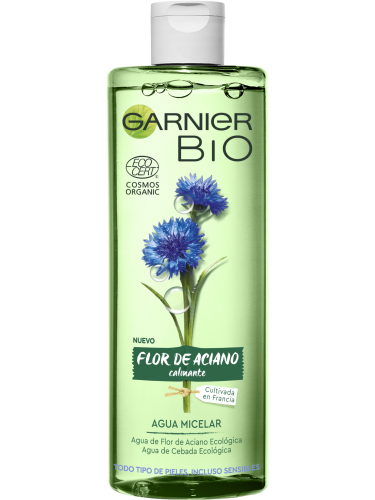 Garnier BIO Agua Micelar con Agua de Flor de Aciano y Cebada Ecológicas - 400 ml